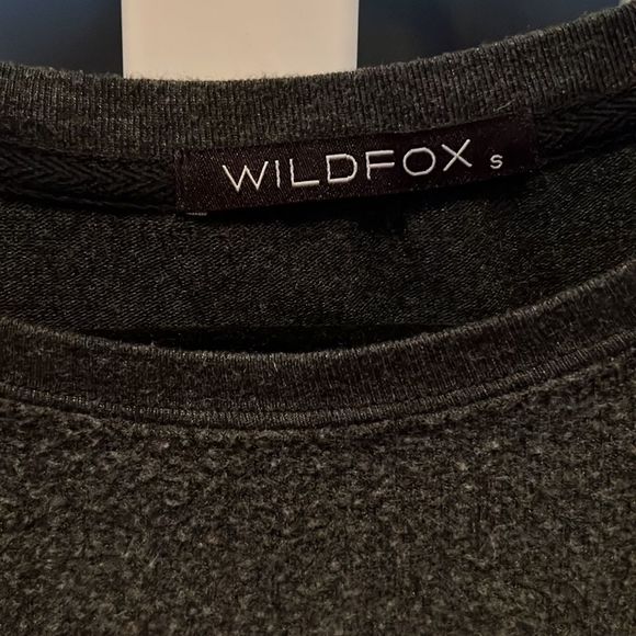 Wildfox “rose all day” super soft lived in fabric sweatshirt - gray small - Picture 2 of 2